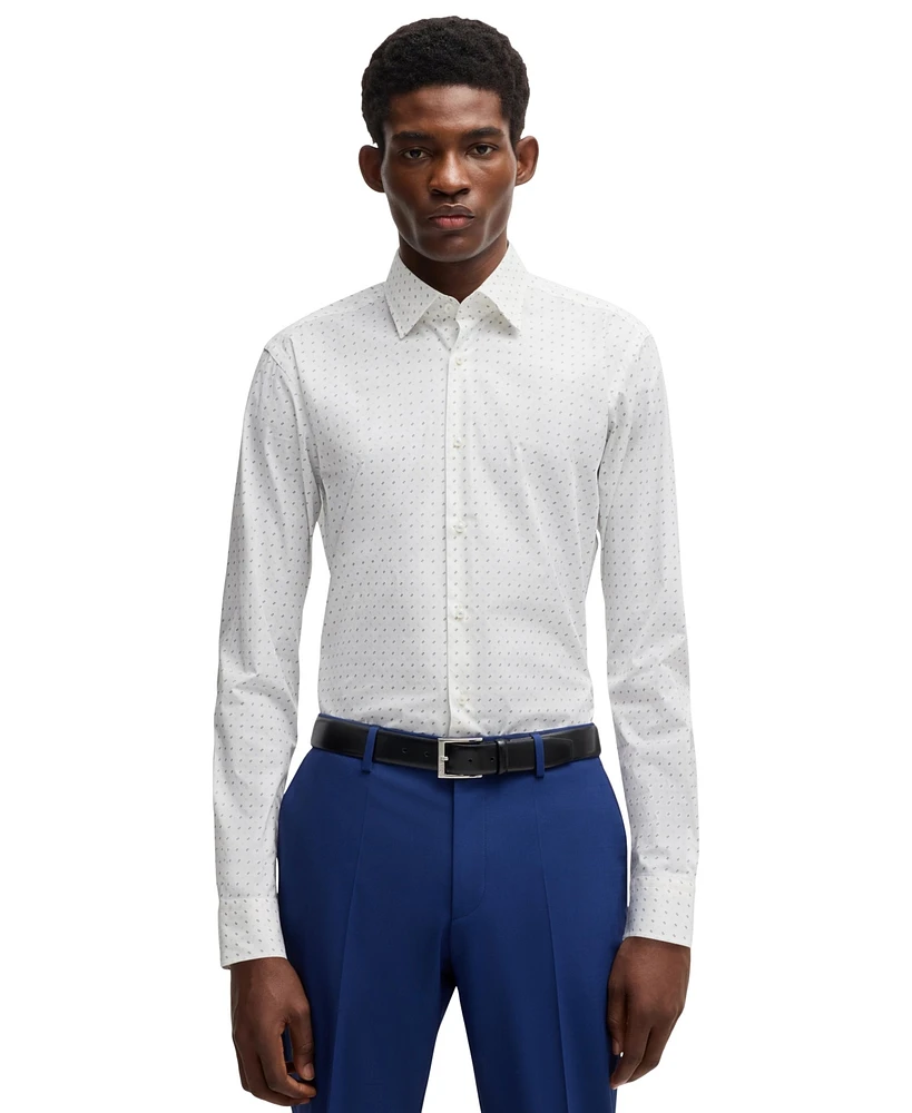Boss by Hugo Men's Stretch-Cotton Regular-fit Dress Shirt