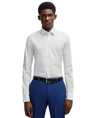 Boss by Hugo Men's Stretch-Cotton Regular-fit Dress Shirt