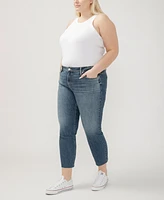 Silver Jeans Co. Plus Elyse Mid Rise Comfort Fit Ankle Straight