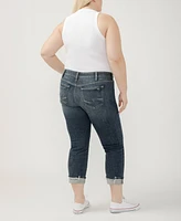 Silver Jeans Co. Plus Suki Mid Rise Curvy Fit Straight Crop