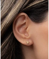 14k Gold Tiny Paw Stud Earring (single)