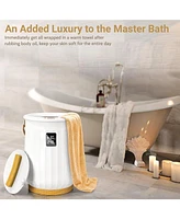 Towel Warmers, Luxury Bucket Towel Warmers for Bathroom with Led Display & Auto Shut Off & Adjustable Timer, Fits Up to Two 40" X 70" Oversized Towels