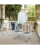 Large Foldable Clothes Drying Rack with Tall Hanging Bar
