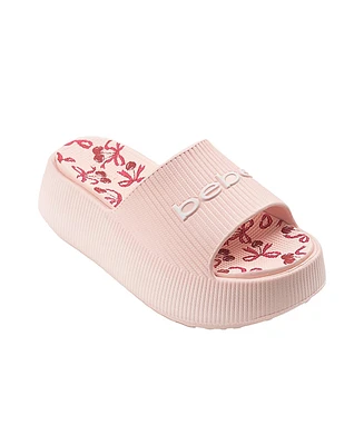 Bebe Little and Big Girls Trendy Comfortable Summer Platform Slides