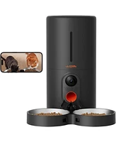 Automatic Cat Feeder with Camera for Two Cats, 1080p Hd Automatic Dog Feeder, 5G WiFi Pet Feeder with Night Vision for Cat & Dog, Sd Card Storage & 2-