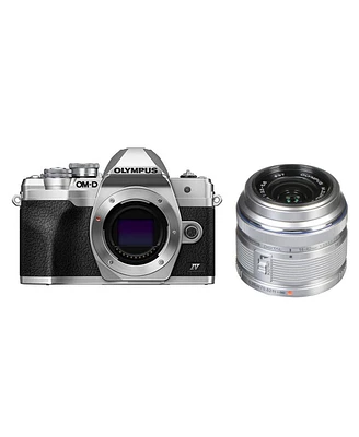 Olympus Om-d E-M10 Mark Iv Mirrorless Camera, Silver with Olympus M. Zuiko 14-42mm f/3.5-5.6 Ii R Lens, Silver