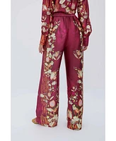Raishma Studio Women's Lauren Burgundy Trousers