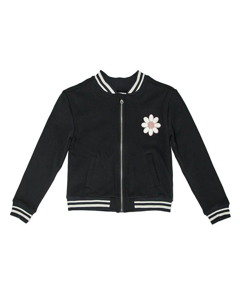 Derek Heart Girls Varsity Bomber Jacket