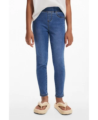 Desigual Girls's Denim leggings logo