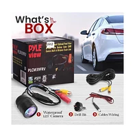 Pyle Flush Mount Rear View Backup Camera – Waterproof Night Vision Reverse Cam