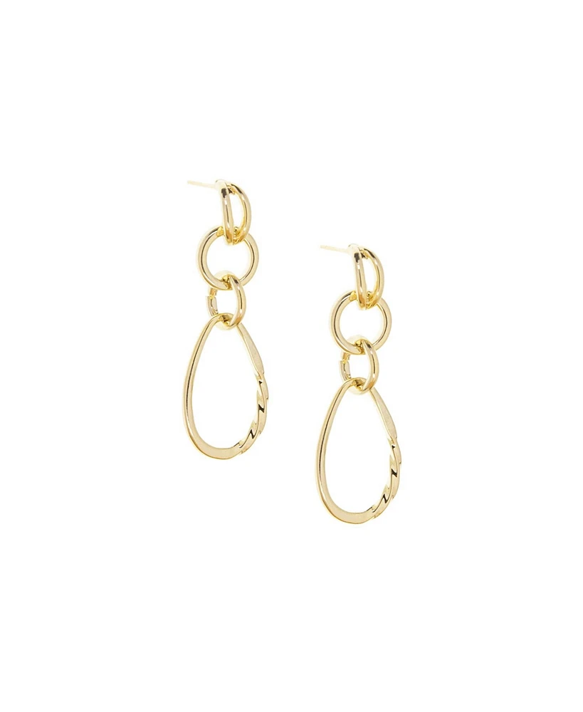 Oval Link Post Drop Earring