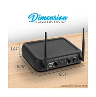 Pyle Wireless Microphone System – Vhf Fixed Frequency with Adjustable Volume Control