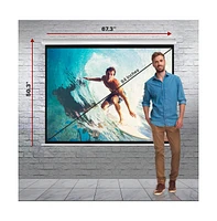Pyle Universal 84-Inch Roll-Down Manual Projection Screen – Matte White (50.3" x 67.3")