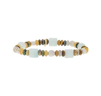 Natural Multi Shape Stone Stretch Bracelet