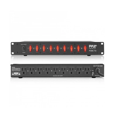 Pyle 15 Amp Power Supply Control Unit – Rack Mountable with 9 Outlets (1800VA)