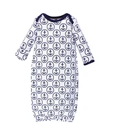 Hudson Baby Baby Boys Hudson Cotton Gowns, Whales Anchor, Preemie/Newborn