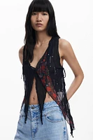 Desigual Women's Asymmetric chiffon blouse