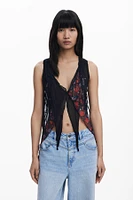 Desigual Women's Asymmetric chiffon blouse