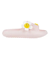 Bebe Little and Big Girls Cute Trendy with Flower Charms Slides