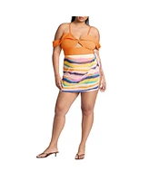 Eloquii Plus Mesh Mini Skirt Cover-Up