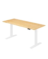 Flexispot E7-commercial W Electric Adjustable Standing Desk, Bamboo Top
