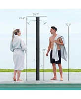 Outsunny 9.2 Gallon Slolar Heated Outdoor Shower with 2 Shower Heads