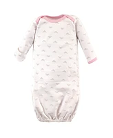 Luvable Friends Baby Girls Cotton Gowns, Tiara, Preemie/Newborn