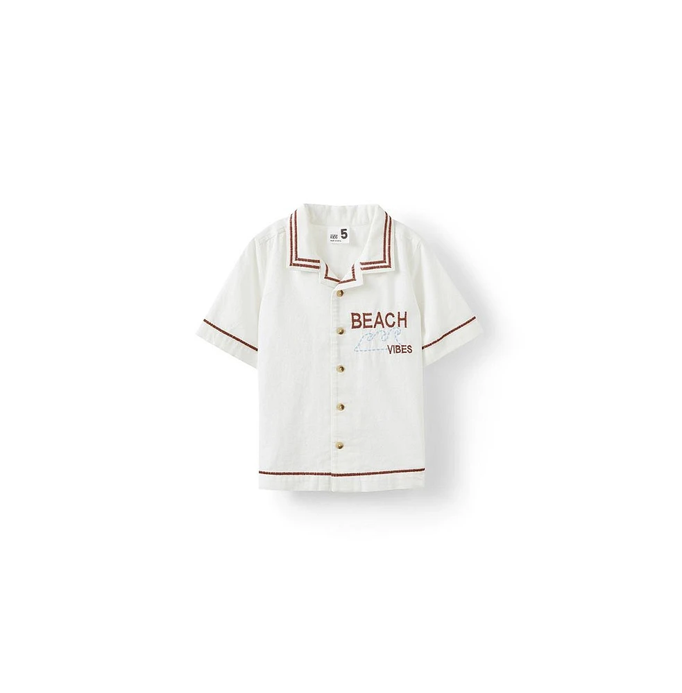 Cotton On Little Boys Cabana Short Sleeve Shirt