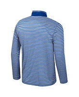 Colosseum Men's Royal Kentucky Wildcats Striped Quarter-Zip Sweatshirt