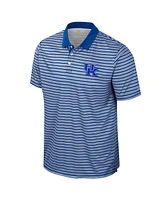 Colosseum Men's Royal Kentucky Wildcats Striped Polo Shirt