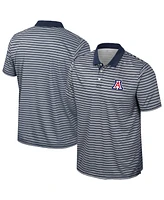 Colosseum Men's Navy Arizona Wildcats Striped Polo Shirt
