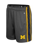 Colosseum Big Boys and Girls Charcoal Michigan Wolverines Ripple Shorts