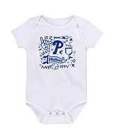 Outerstuff Newborn Philadelphia Phillies Batter Up Bodysuit, Set of 3