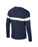 Colosseum Men's Navy Michigan Wolverines Too Cool For School Long Sleeve Polo Shirt