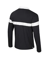Colosseum Men's Black Iowa Hawkeyes Too Cool For School Long Sleeve Polo Shirt