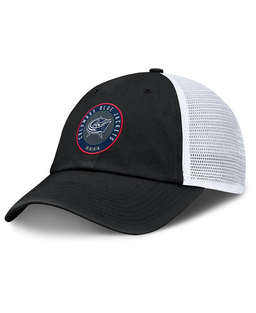 Fanatics Men's Black Columbus Blue Jackets Averie Trucker Adjustable Hat