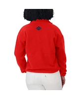 Wear by Erin Andrews Women's Red Washington Capitals Polar Fleece Half-Zip Jacket