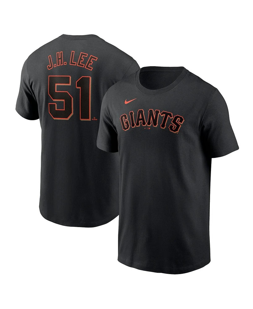 Nike Men's Jung Hoo Lee Black San Francisco Giants Fuse Name Number T-Shirt