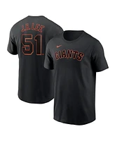 Nike Men's Jung Hoo Lee Black San Francisco Giants Fuse Name Number T-Shirt