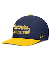 Nike Men's Navy/Gold Milwaukee Brewers Pro Performance Snapback Hat
