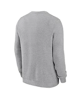 Jordan Men's Heather Gray Oklahoma Sooners Prime TimePrimary Stack Pullover Sweatshirt