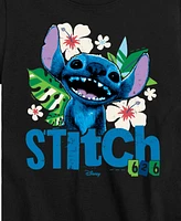 Hybrid Big Boys Lilo Stitch Live Action Flowers Graphic T-Shirt