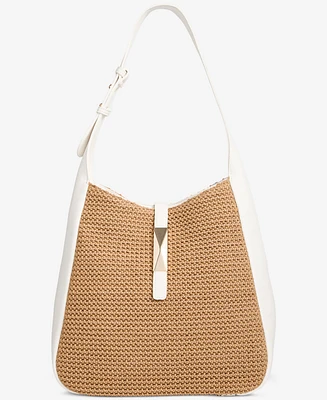 I.n.c. International Concepts Salee Straw Shoulder Bag, Exclusively at Macy's