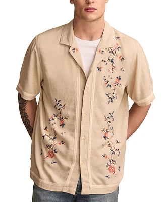 Lucky Brand Men's Camp-Collar Floral Shirt