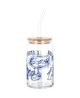 Indigo Falls Florida Gators 16oz. Can Glass with Straw