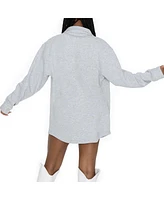 Gameday Couture Women's Ash Washington Commanders Full-Button Long Sleeve Overshirt