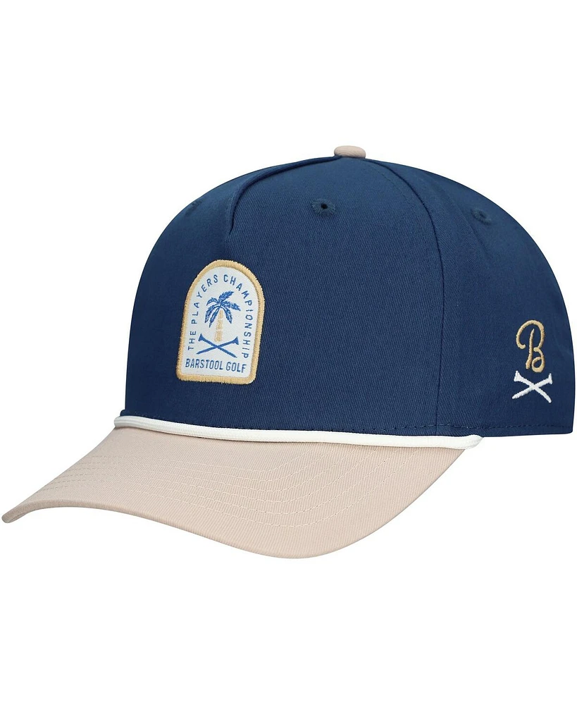 Barstool Golf Men's Navy The Players Tropical Small Patch Rope Snapback Hat