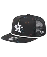 New Era Men's Black Houston Astros Gummy Golfer Trucker Adjustable Hat