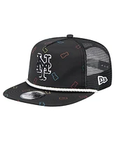 New Era Men's Black New York Mets Gummy Golfer Trucker Adjustable Hat