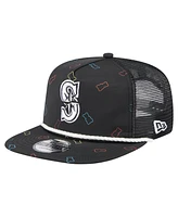 New Era Men's Black Seattle Mariners Gummy Golfer Trucker Adjustable Hat